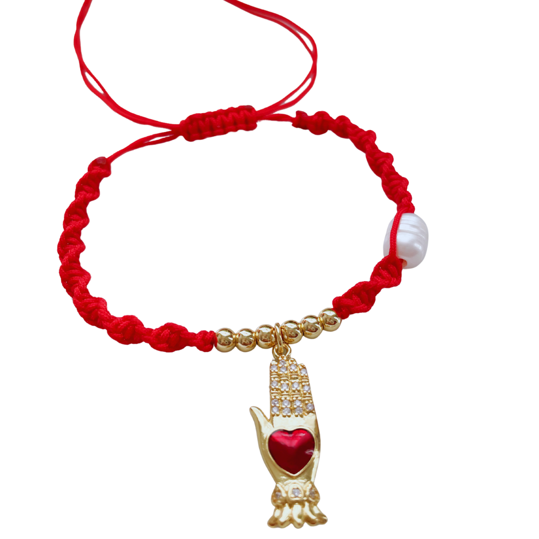 PULSERA DE HILO CORZON DE JESUS